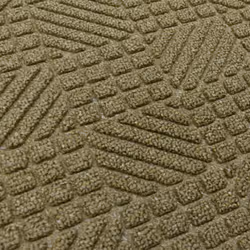 JVL Firth Tile Rubber Backed Doormat, 40x70cm, Beige