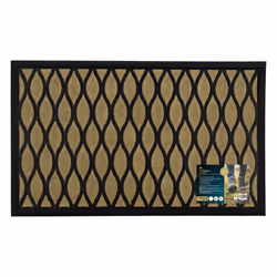 JVL Vienna Rubber Backed Scraper Doormat, 45x75cm, Droplet