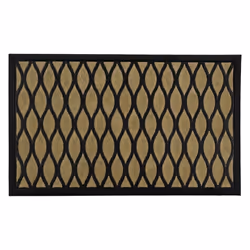 JVL Vienna Rubber Backed Scraper Doormat, 45x75cm, Droplet