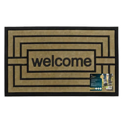 JVL Vienna Rubber Backed Scraper Doormat, 45x75cm, Welcome