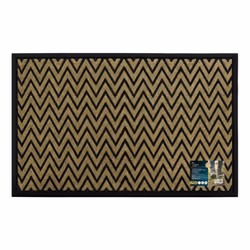 JVL Vienna Rubber Backed Scraper Doormat, 60x90cm, Zigzag