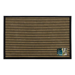JVL Vienna Rubber Backed Scraper Doormat, 60x90cm, Lines