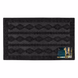 JVL Knit Rubber Backed Indoor Doormat, 40x60cm, Charcoal
