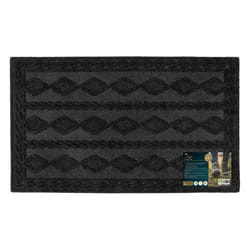 JVL Knit Rubber Backed Indoor Doormat, 40x60cm, Charcoal