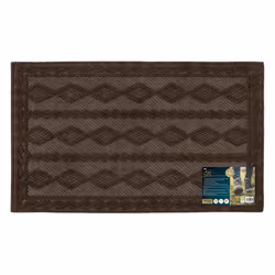 JVL Knit Rubber Backed Indoor Doormat, 40x60cm, Brown
