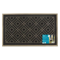JVL Havana Rubber Pin Doormat, 45x75cm, Diamond
