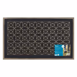 JVL Havana Rubber Pin Doormat, 45x75cm, Circles