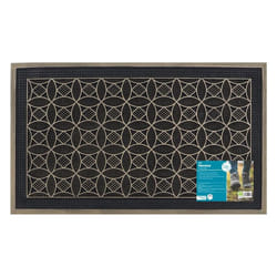 JVL Havana Rubber Pin Doormat, 45x75cm, Circles