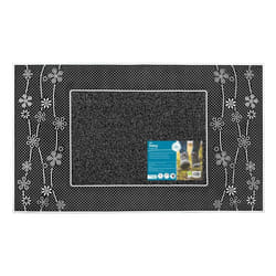 JVL Daisy PVC Pin Scraper Doormat, 45x75cm, Silver