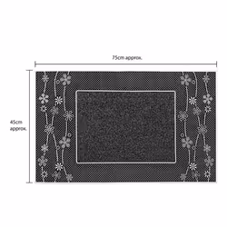 JVL Daisy PVC Pin Scraper Doormat, 45x75cm, Silver - Additional view 10