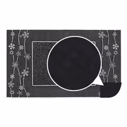 JVL Daisy PVC Pin Scraper Doormat, 45x75cm, Silver - Additional view 7