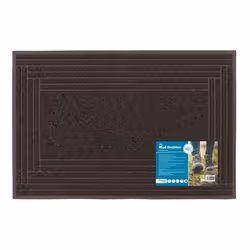 JVL Mud Grabber Spaghetti Scraper Doormat, 40x60cm, Brown Border
