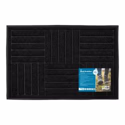 JVL Mud Grabber Spaghetti Scraper Doormat, 40x60cm, Black Square