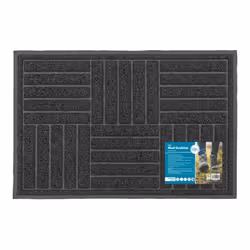 JVL Mud Grabber Spaghetti Scraper Doormat, 40x60cm, Grey Square