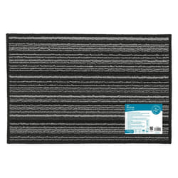JVL Arona Machine Washable Latex Backed Doormat, 40x60cm,Black