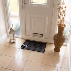 JVL Arona Machine Washable Latex Backed Doormat, 40x60cm,Black