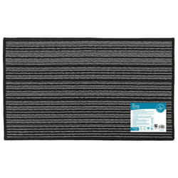 JVL Arona Machine Washable Latex Backed Doormat, 50x80cm, Black