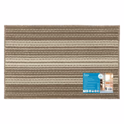 JVL Hubble Machine Washable Latex Backed Doormat, 50x80cm, Caramel