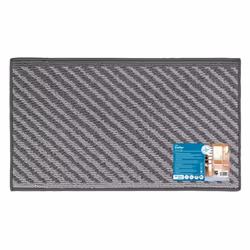 JVL Stellar Machine Washable Latex Backed Doormat, 40x70cm, Grey