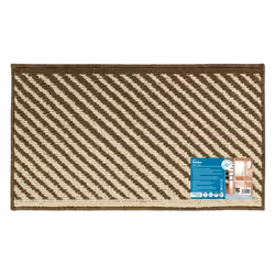 JVL Stellar Machine Washable Latex Backed Doormat, 40x70cm, Brown