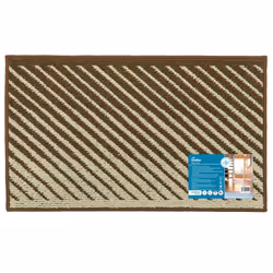 JVL Stellar Machine Washable Latex Backed Doormat, 50x80cm, Brown