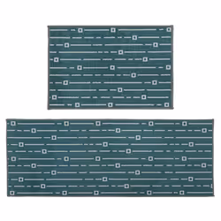 JVL Savio Machine Washable Doormat and Runner, TealÂ