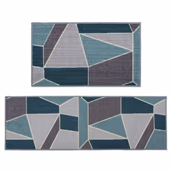 JVL Fiora Machine Washable Doormat and Runner, Duck EggÂ