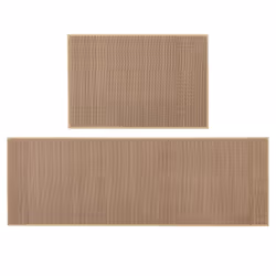 JVL Antarra Machine Washable Doormat and Runner Set - Beige