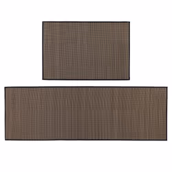 JVL Antarra Machine Washable Doormat and Runner Set - Black