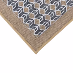 JVL Allure Machine Washable Doormat and Runner Set - Beige