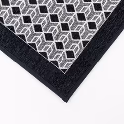 JVL Allure Machine Washable Doormat and Runner Set - Black