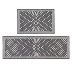 JVL Expression Machine Washable Doormat and Runner Set - Stripe
