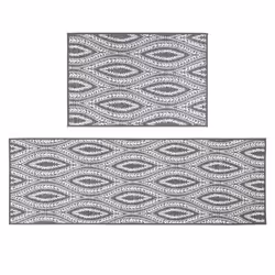 JVL Harmony Machine Washable Doormat and Runner Set - Eyes