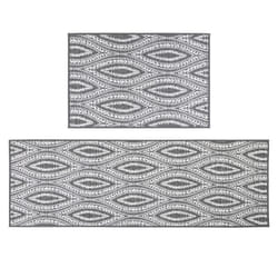 JVL Harmony Machine Washable Doormat and Runner Set - Eyes