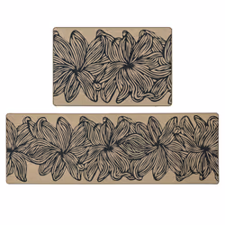 JVL Elegance Machine Washable Doormat and Runner Set - Flower