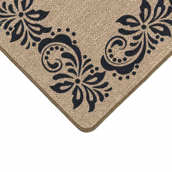 JVL Elegance Machine Washable Doormat and Runner Set - Border