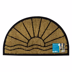 JVL Comfort Halfmoon Coir Tuffscrape, 40x70cm, Sunset