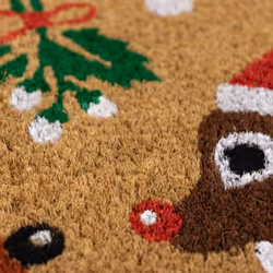JVL Latex Christmas Coir  - 40x58cm - Reindeers