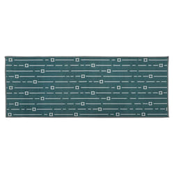 JVL Savio Machine Washable Runner Mat, 57 x 150 cm, Teal, One Size
