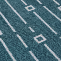 JVL Savio Machine Washable Runner Mat, 57 x 150 cm, Teal, One Size
