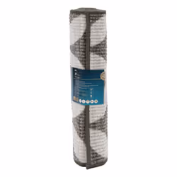 JVL Fiora Machine Washable Runner Mat, 50 x 150 cm, Pewter, One Size