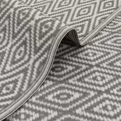JVL Lightweight Reversible Plastic Woven Outdoor Rug, 120x170cm, Diamond