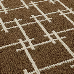 JVL Vector Machine Washable Latex Backed Runner Doormat, 57x150cm, Brown