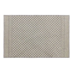 JVL Everley Machine Washable Latex Backed Runner Doormat, 80x120cm, Grey