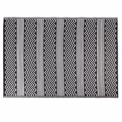 JVL Lightweight Reversible Plastic Woven Outdoor Rug, 120x170cm, ZigZag