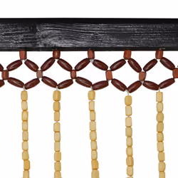 Tuscany Hanging Wooden Beaded Door Curtain, Lotus