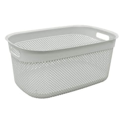 JVL Droplette Design Plastic Storage Basket, 33L, 25 x 55 x 37 cm Approx, Grey, One Size
