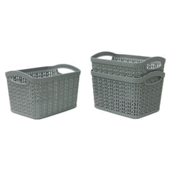 Loop 1.5L S/3 Storage Baskets - Grey