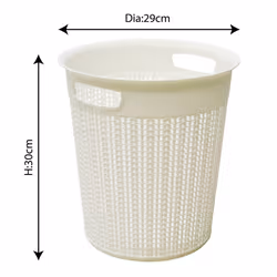 Loop 12L Round Bin - Ivory White