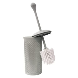 Droplette Design Plastic Toilet Brush, 40 x 12cm Approx, Grey, One Size